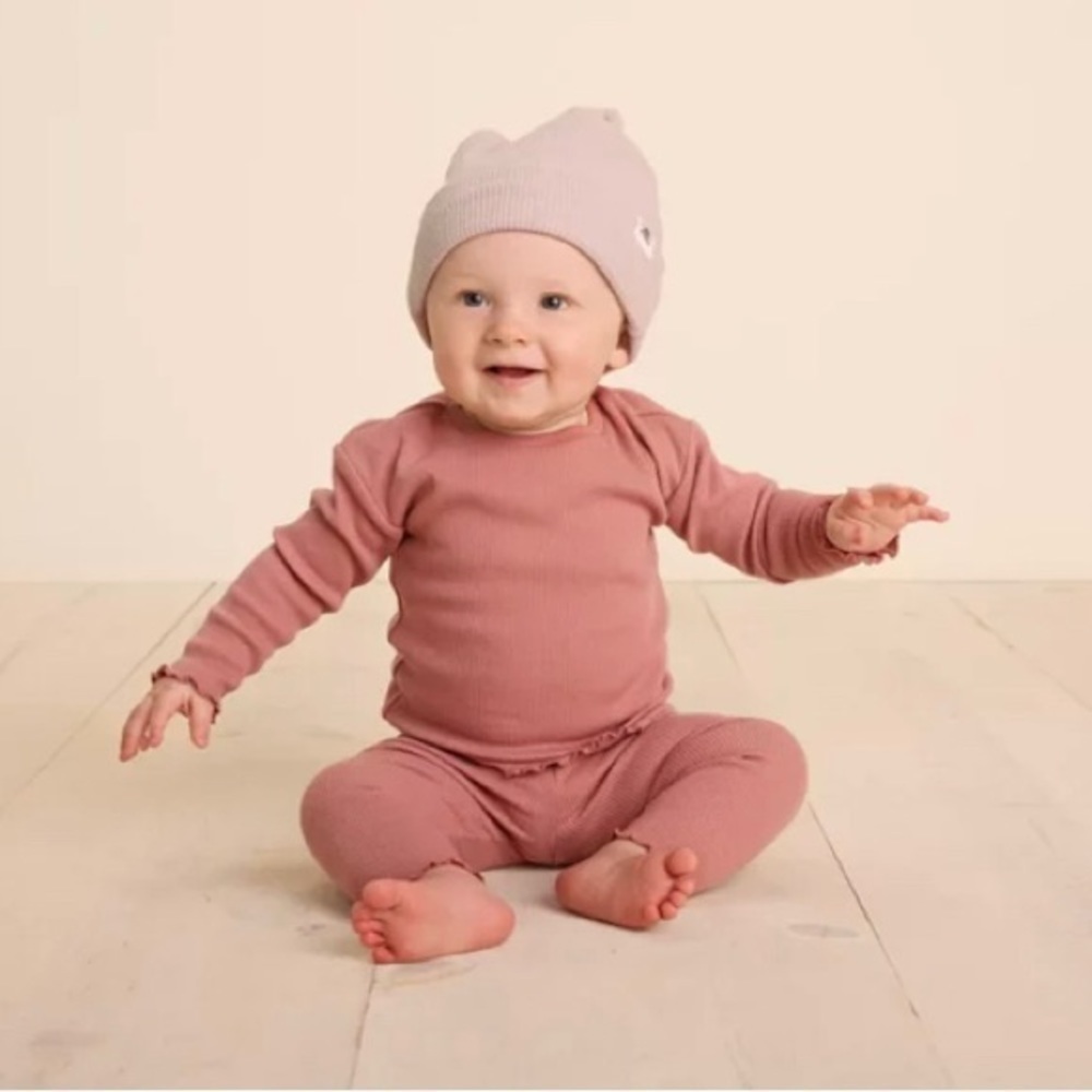 Little Co.‎ ribbed set light pink size 3T